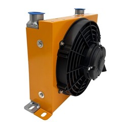 RJ-224 65L/Min Hydraulic Oil Cooler Air Cooled Oil Radiator Heat 12V