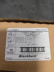 New Blackburn CF44-1 Copper Compression Tap 6 to 4 Awg Connectors QTY=100