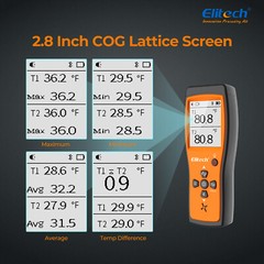 Elitech Digital AC Manifold Gauge DMG-4B & Temperature Thermometer ICT-220