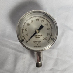 Pressure Gauge – Crosby Test Gauge, Boston USA – Lbs. per Sq Inch – 200 lb. max