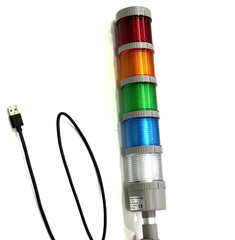 5-Stack USB LED Andon Tower Signal Light indicator Buzzer 5VDC Industrial Warn