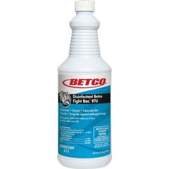 Betco 3111200 Fight-Bac RTU Disinfectant Cleaner Clear 32oz Bottle 12 Pack