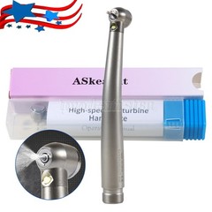 Askeadnt Dental High Speed Handpiece E-generator LED Fiber Optic Push 2 Hole 2-H