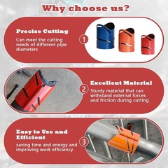 Metal Cutting Guide Kit Includes Sizes: 1-7/8″, 2-3/8″, 2-7/8″ Pipe Cutting G…