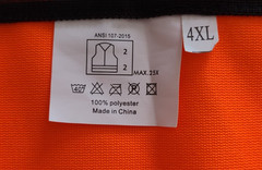 OPLERAI Safety Vest Unisex SIZE 4XL Sleeveless Orange Multi-Function Pockets