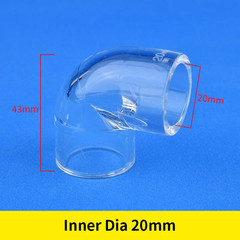 16~50Mm Acrylic 90° Elbow Transparent Tube Fittings Aquarium Water Pipe Connecto