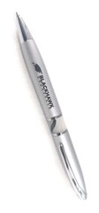 5ct Misprint Premium Executive Metal Pens: HUB PEN Lombardo Marble Trim SILVER