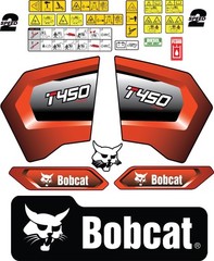 Fits Bobcat T450 Decal Kit Skid Steer / safety decals 3M VINYL / FREE SHIPPING