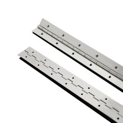Piano Hinge with Holes in Stainless, Steel, or Aluminum 1,2,3,4,5,6,7,8 ft
