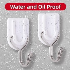 25 Wire Hooks for Hanging Heavy Duty with Strips no Damage,Adhesive Wall Hook…