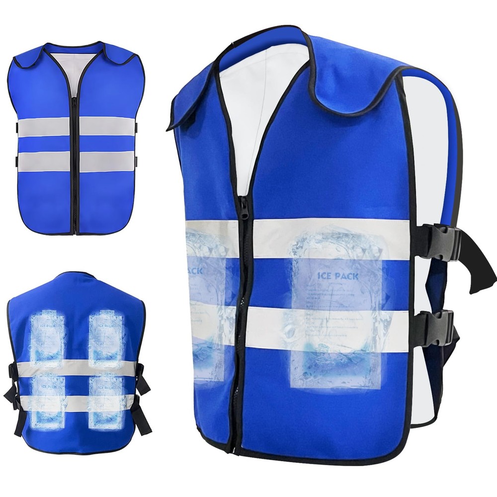Cooling Vest for Men&Women,Adjustable Ice Vest with 20 PCS Gel Ice Packs