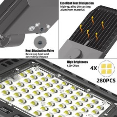 2-PACK LED Parking Lot Lights Module Street Pole fixture Shoebox Area Light 300W