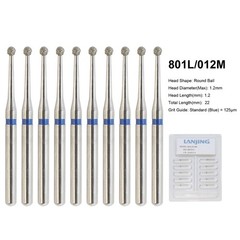 Dental Burs Diamond FG Round End Taper Football Flame Long Round Pear High Speed