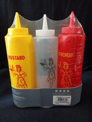 TableCraft 3-Pc Nostalgia Squeeze Bottles12oz EA Ketch/Must Mayo Hand Wash Only