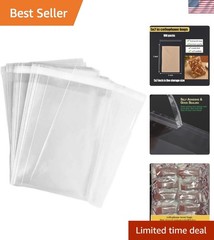 Crystal Clear 100 Pack 5×7″ Resealable Cello Bags – Ideal for Cookies & Crafts