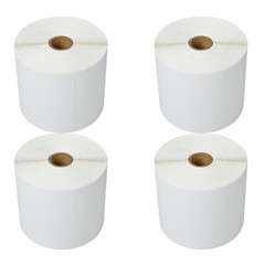 4 Rolls 500 Labels 4X6 Direct Thermal for Zebra LP 2642 2844 2442 Eltron ZP450