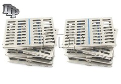 10 DENTAL SURGICAL AUTOCLAVE STERILIZATION CASSETTE BOX FOR 10 INSTRUMENT GERMAN
