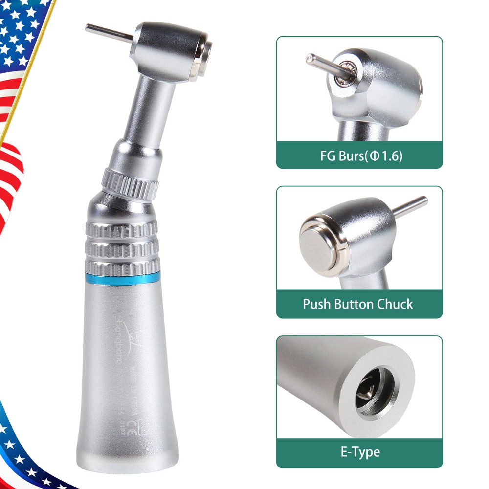 NSK Style Dental Slow Low Speed Contra Angle Handpiece Friction Grip FG1.6mm Bur