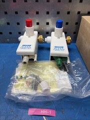 (2)Dema 633 Blend Center Single Station Dispensers – Red & Blue Button -No Hose