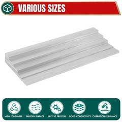 Uxney 6061 Aluminum Flat Bar, 1/8″ x 3″ x 8″ Rectangle Aluminum Bar Stock, T6…