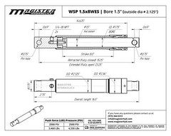 Snow Plow Cylinder 1.5″ Bore 8″ Stroke Snowplow replacement on Western Brand NEW
