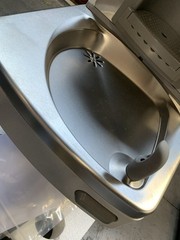 Oasis Stainless Steel Refrigerated Drinking Fountain and Touchless Bottle Filler