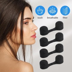 50 Pieces Nose Filter Disposable Nose Plug Dust Sponge Bulk Filters Breathing