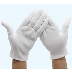 6 Pairs Soft White Cotton Gloves for Cosmetic Moisturizing Coin Jewelry Inspe…