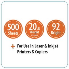 Copy Paper, 8.5″ x 14″, Legal Size, 92 Bright, White, 20 lb.,1 Ream (500 Sheets)