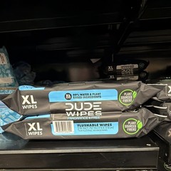 Dude Wipes XL Wipes Fragrance Free Flushable Personal Hygiene Wipes, 48 Ct