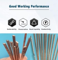 10 Sticks Brazing Rods, Phosphor Copper Solder Welding Rods No Need for Flux Low