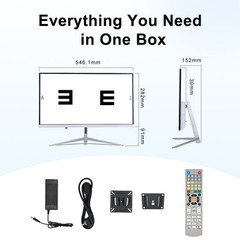 Frameless 21.5-inch LCD optometer vision test projector display for eye exams