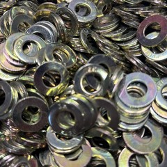 200- 5/16” F436 Structural Flat Washers Zinc Yellow, 11/16” O/D, 0.60” Thick