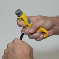 Coax Cable Radial Stripper Hand Powered Utility RG Cable Prep Tool