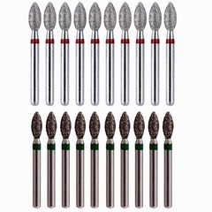 10 Pcs/Pack Dental Pointed Football Taper Coarse Grit Diamond Burs FG 368/023C