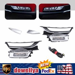 For 2012 2013 2014 2015 Volkswagen Passat Fog Lights Lamps W/ Bezels & Trims Set