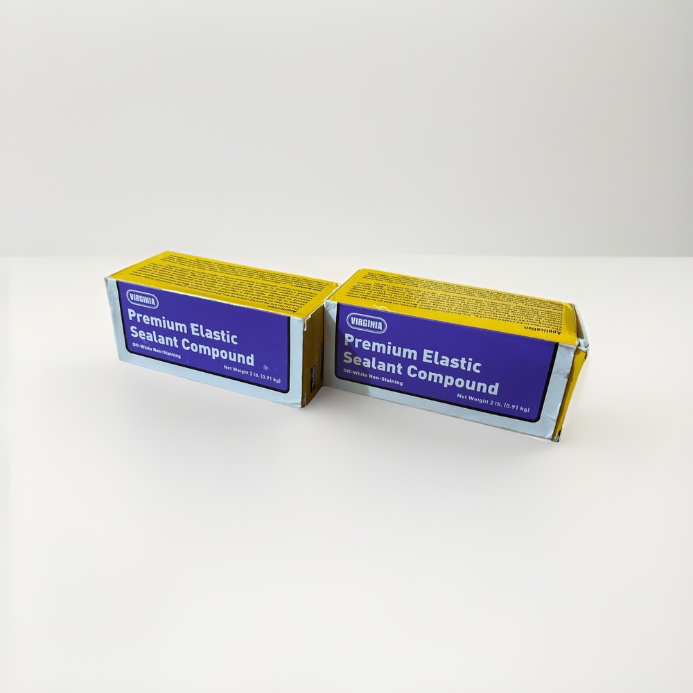 (2 Pcs)PARKER VIRGINIA Off-White Gray Sealant Compound, Hybrid, 2 lb Slug, PP-22
