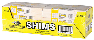 Nelson CSH12/42/12/48 B Wood Snapping Shims, 3/8 x 1-3/8 x 12-In., 42-Pk. –