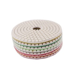 7PCS 5 Inch Diamond Polishing Pads for Wet Granite Stone Marble Concrete Polish