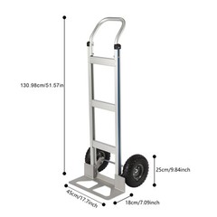 500lbs Aluminum Hand Truck – Heavy Duty Folding Dolly Cart for Moving Warehouse