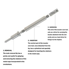 US Locator Abutment 3.5/4.5mm Retention Cap Inserts Tool for Zimmer Mis 1-5.0mm