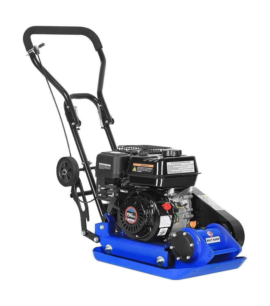 BILT HARD Plate Compactor Rammer, 6.5HP 196cc Gas Engine 5500 VPM 2500 lbs Co…
