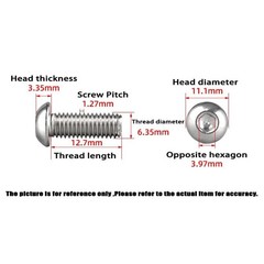 1/4-20X1/2 Button Head Socket Cap Screws, 304 Stainless 1/4-20X1/2, Silver