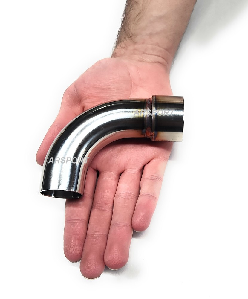 90 Degree Mandrel Bend Elbow, 1.25″ NPT 1″ female thread 304 Stainless Steel.