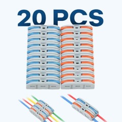 Lever Wire Connectors 20pcs Kit Awg 28-12 Quick Splice Compact Terminals