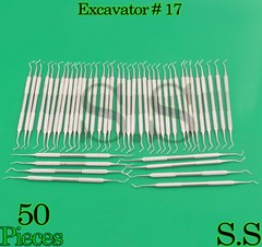 Set Of 50 Dental Excavator # 17 Double Ended Spoon Dental Instruments