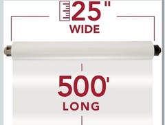GBC Thermal Laminating Film Rolls Ultima 65 EZLoad Nap I 1.5 mil 25″x 500 4-Pack