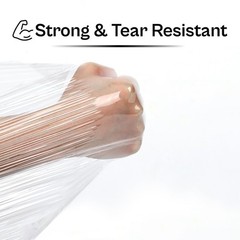 Cast Machine Length Stretch Wrap Clear Film 19.7″ x 5000′, 80 Gauge