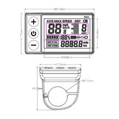 Electric Cycle S866 LCD Display Meter 24V 36V 48V Control Panel With Water XSKK