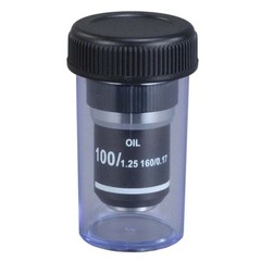 OMAX 100X (Oil, Spring) Achromatic Compound Microscope Objective Lens – NEW